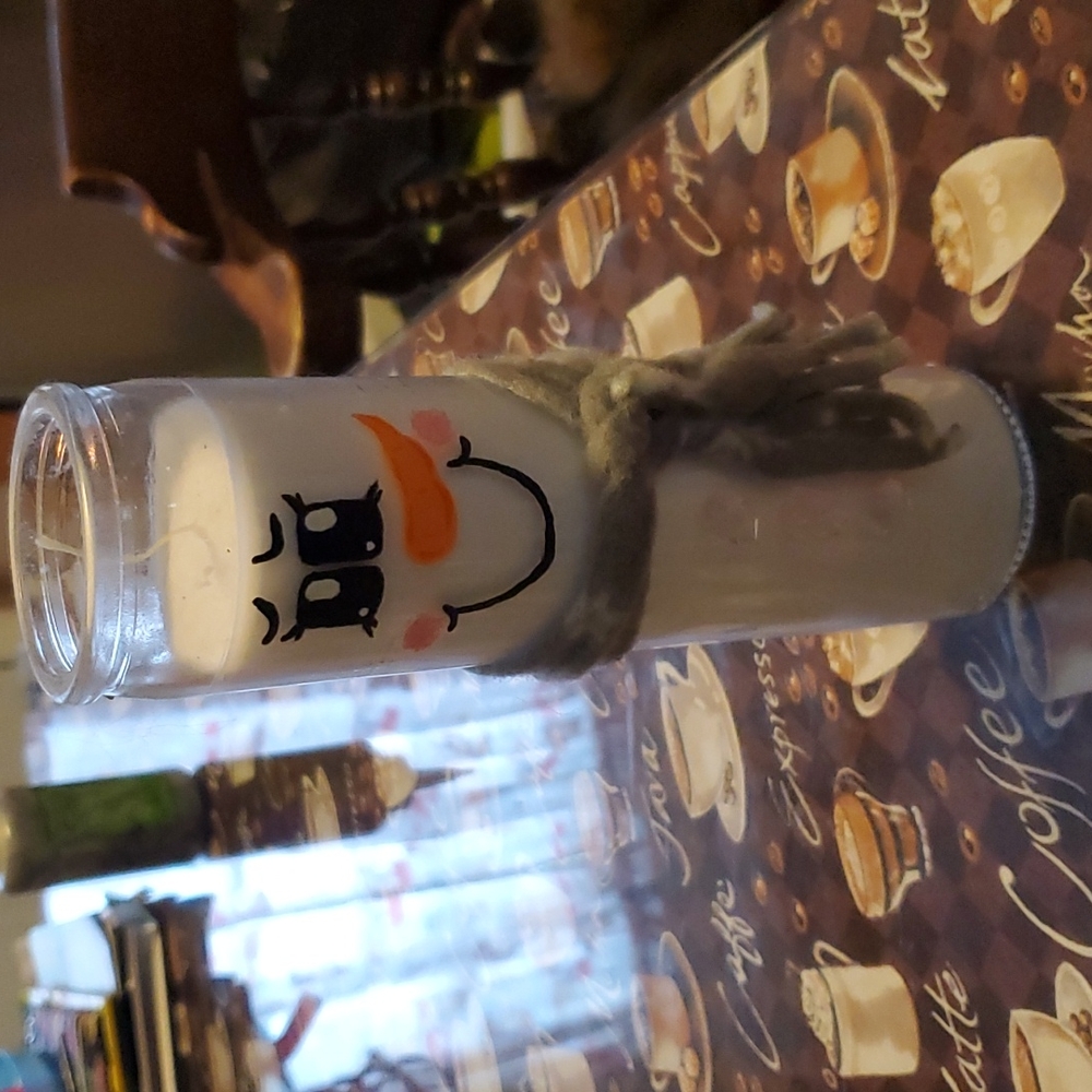 Snowman candle